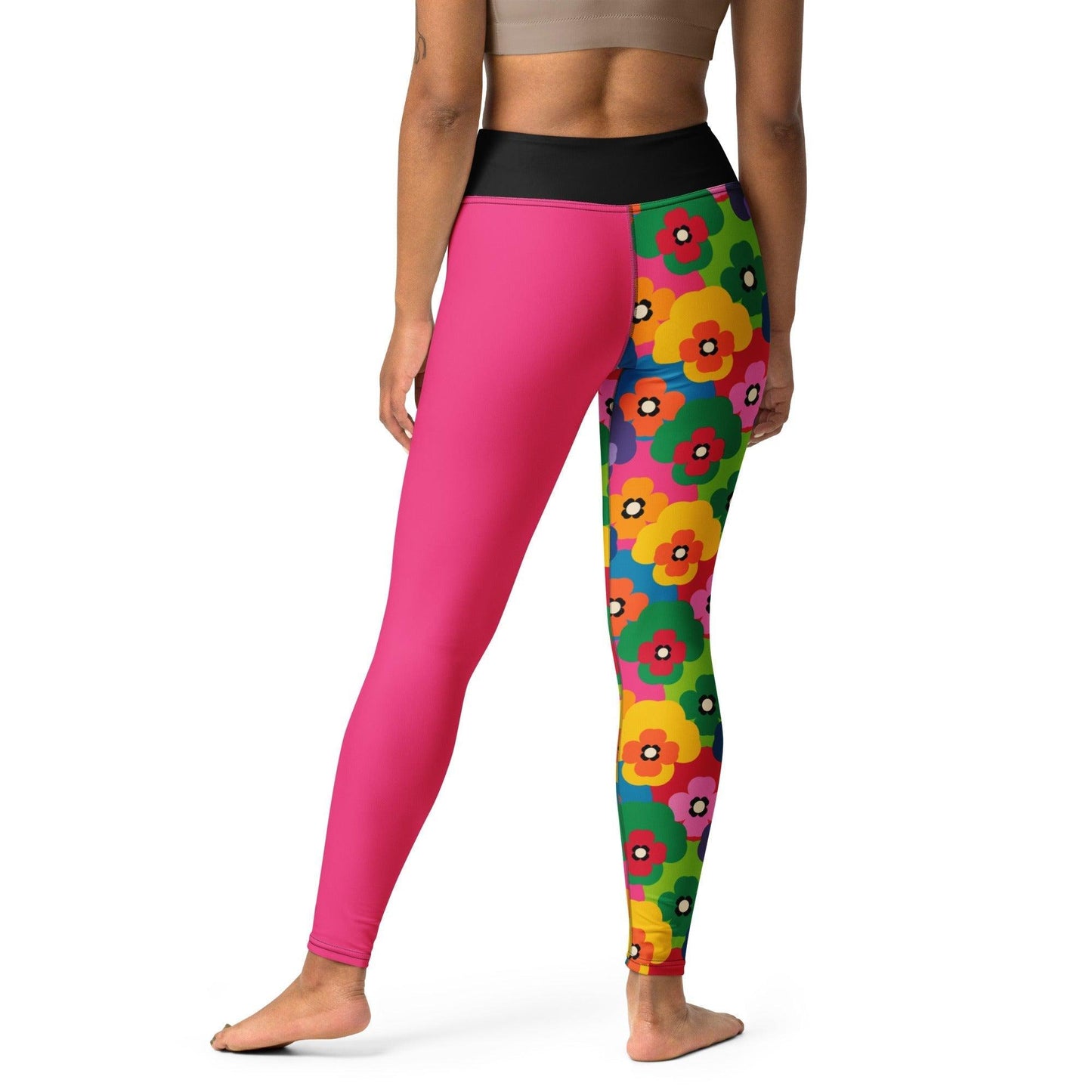 Yoga leggings - PANSY FAB - Colorful pansy flower print
