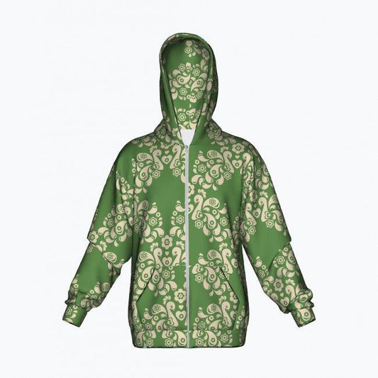 Full Print Unisex Zipper Hoodie - Cotton