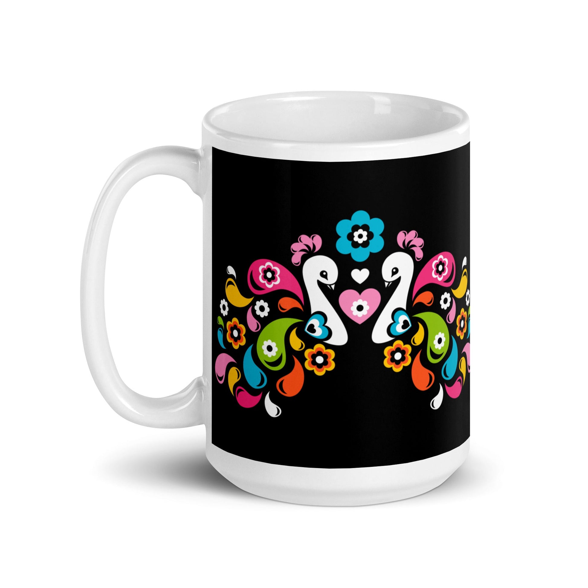 Mug - PEACOCK LOVE happy - Glorious peacock print