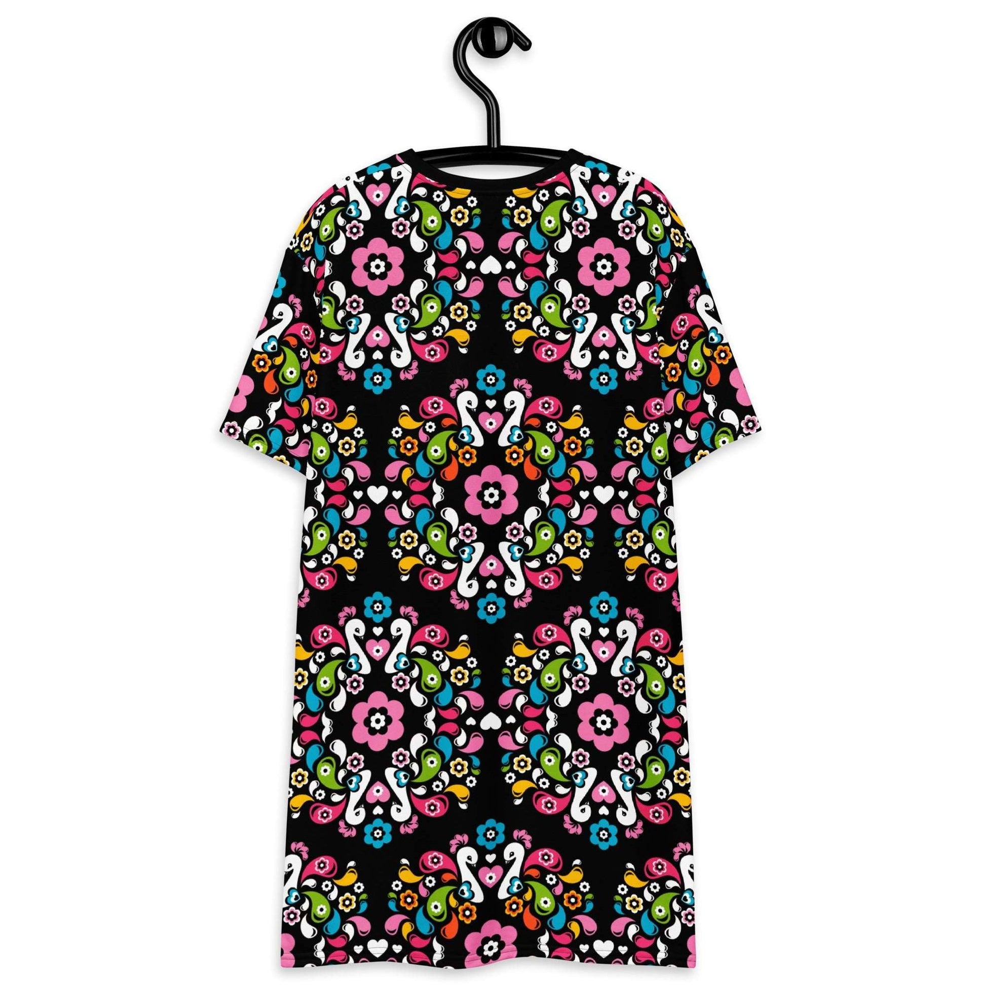 T-shirt dress - PEACOCK LOVE happy - Glorious peacock print