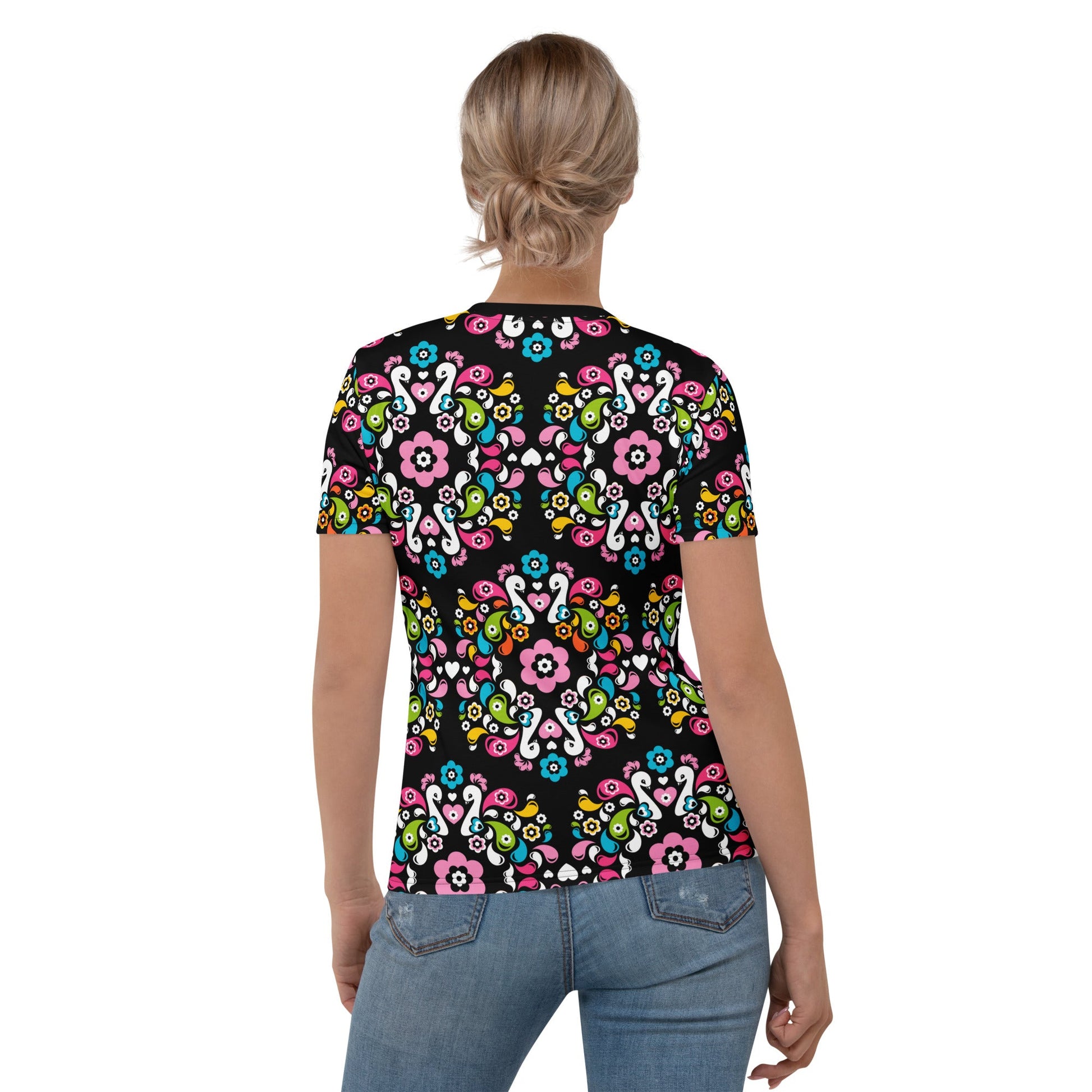 Woman's t-shirt - PEACOCK LOVE happy - Glorious peacock print
