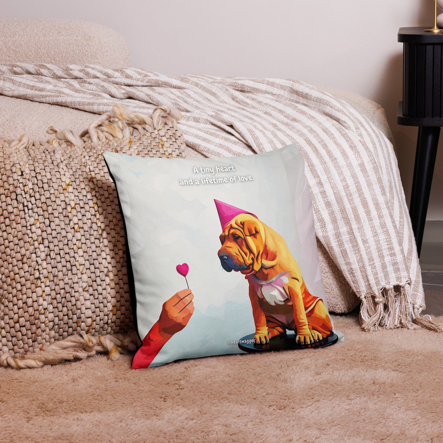 Pillow Case - A tiny heart and a lifetime of love 18″×18″