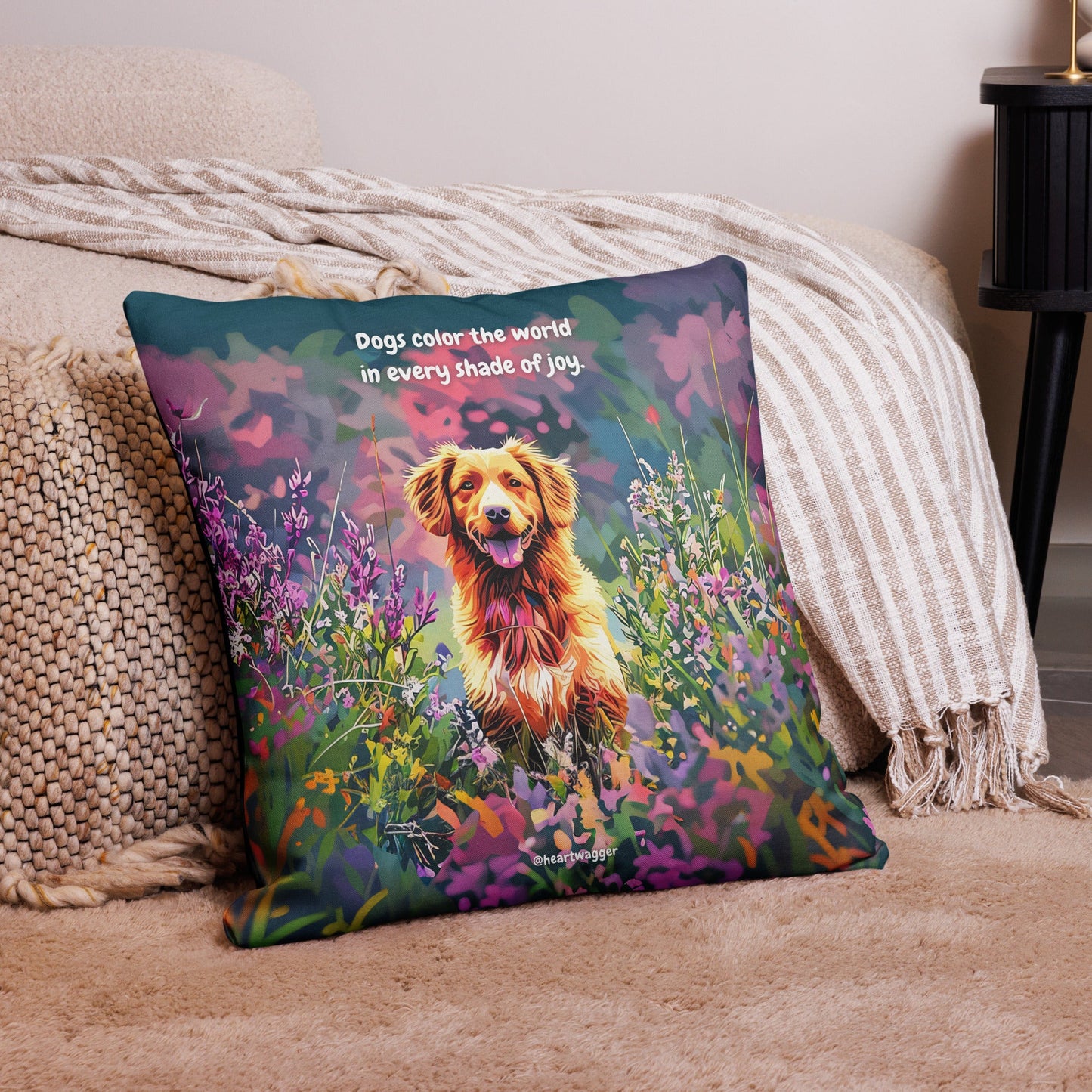 Pillow Case - Dogs color the world in every shade of joy