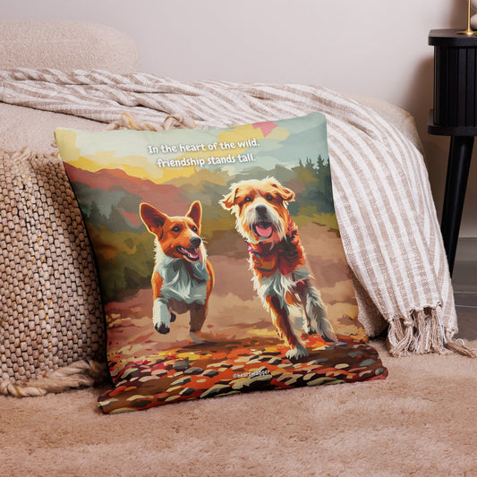 Pillow Case - In the heart of the wild, friendship stands tall 22″×22″