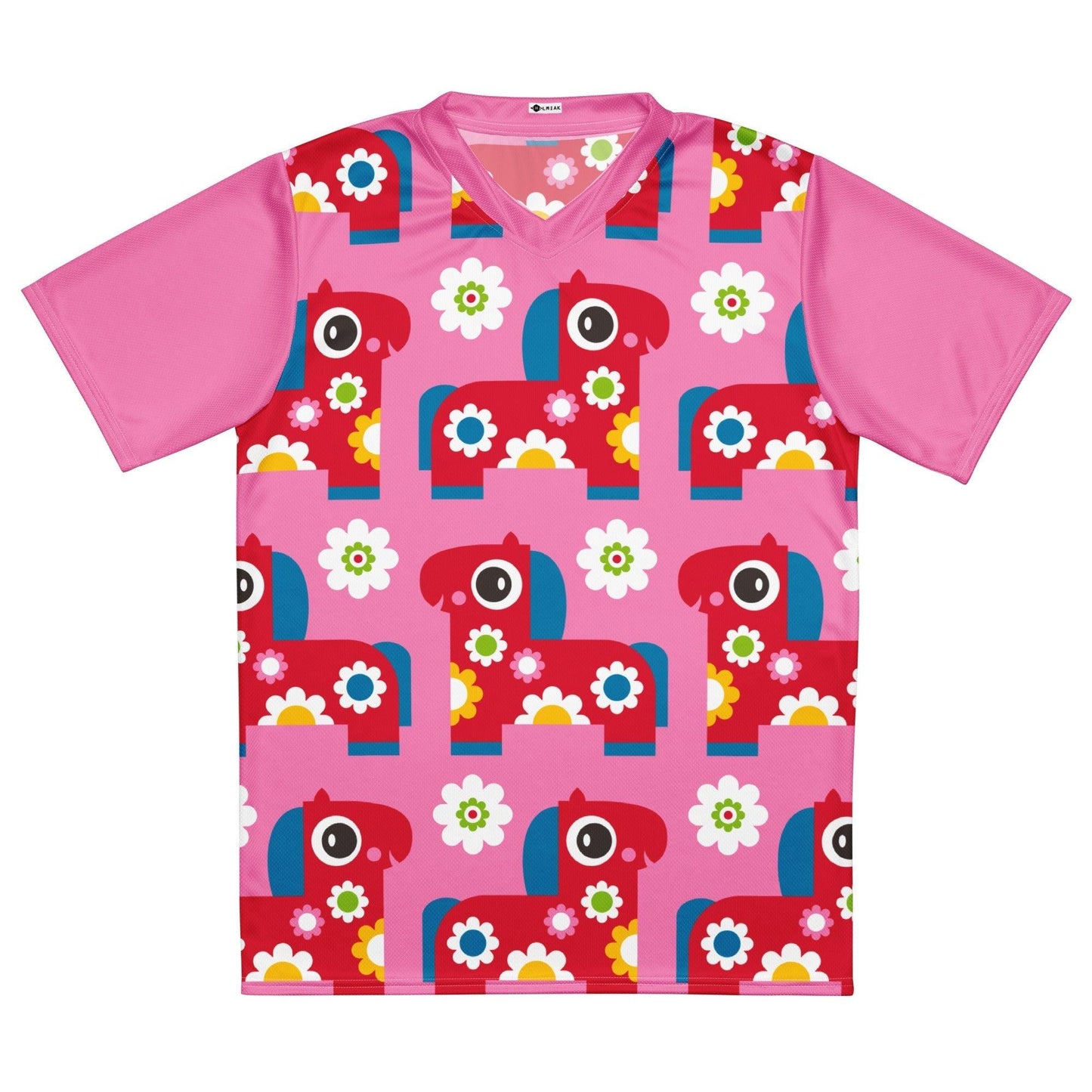 Sports Jersey - PONY BLOOM pink - Happy ponies and flowers print 6XL