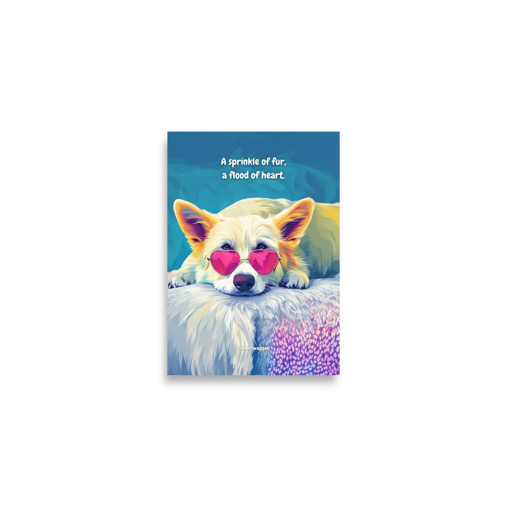 Poster - A sprinkle of fur, a flood of heart A2 (42×59.4 cm)