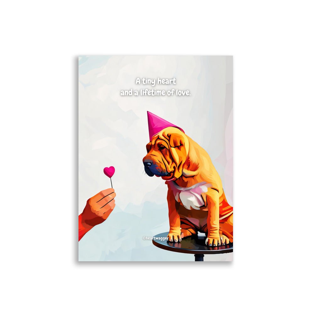 Poster - A tiny heart and a lifetime of love 30×40 cm