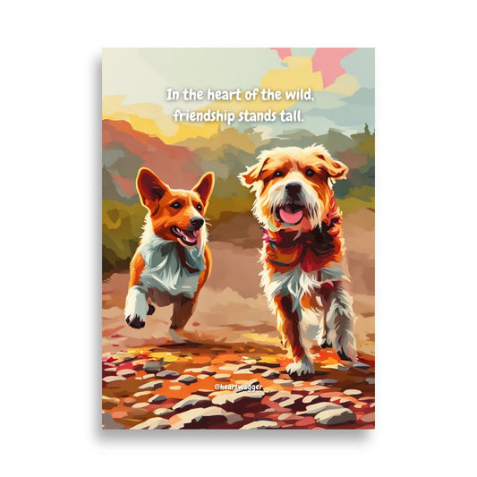 Poster - In the heart of the wild, friendship stands tall 50×70 cm