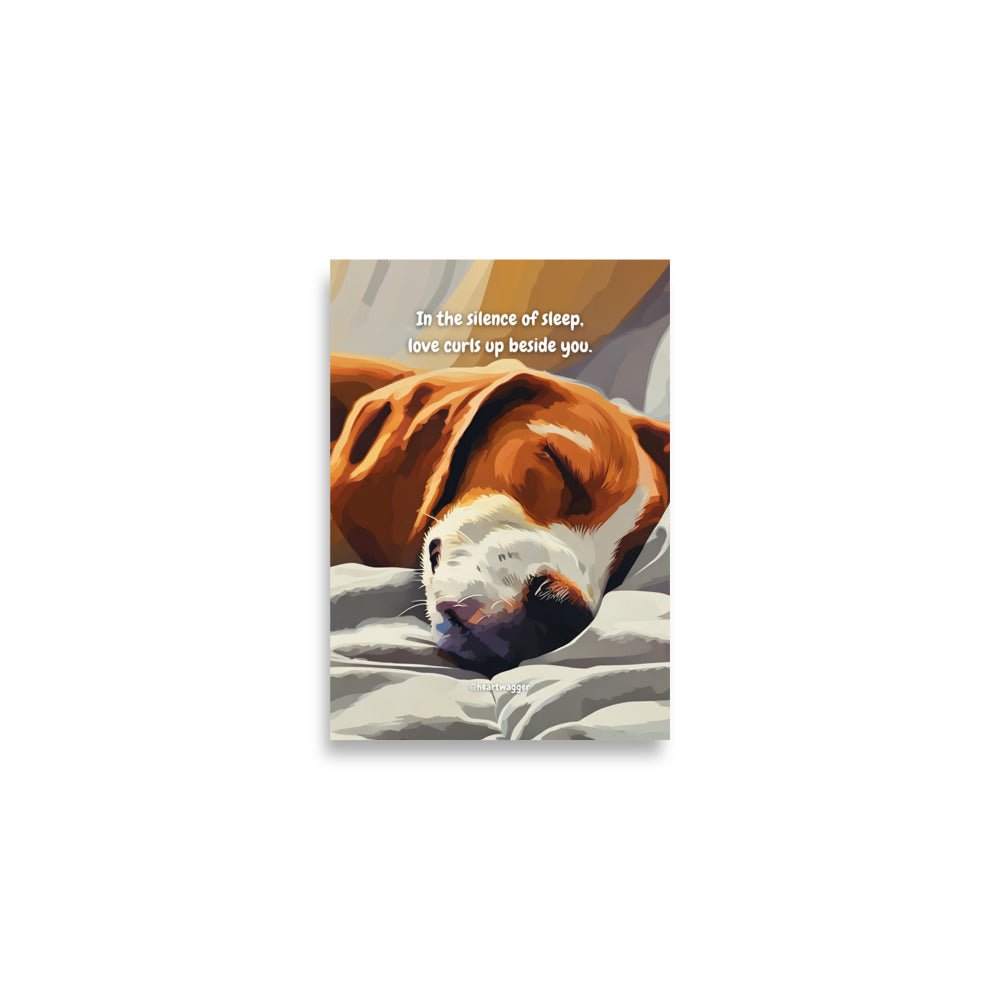 Poster - In the silence of sleep, love curls up beside you A2 (42×59.4 cm)