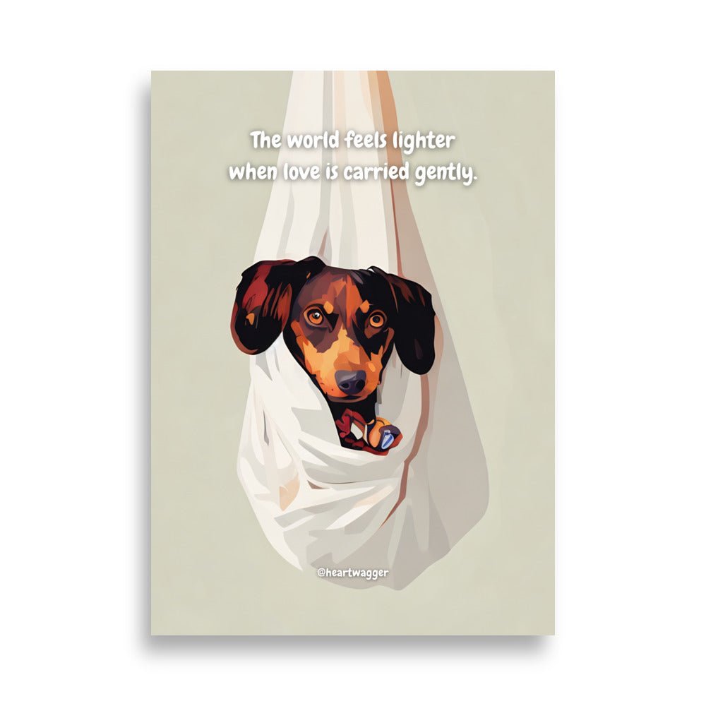 Poster - The world feels lighter when love is carried gently 50×70 cm