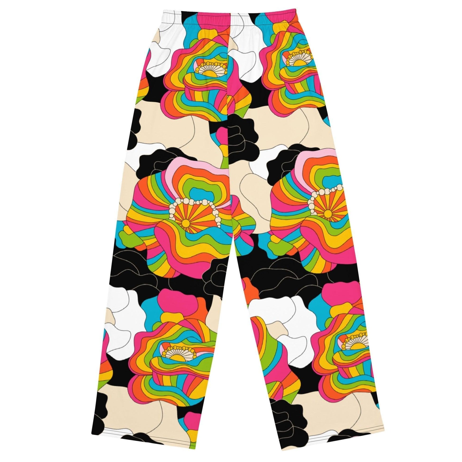 Pants - RAINBOW POPPY - Bold rainbow poppies print