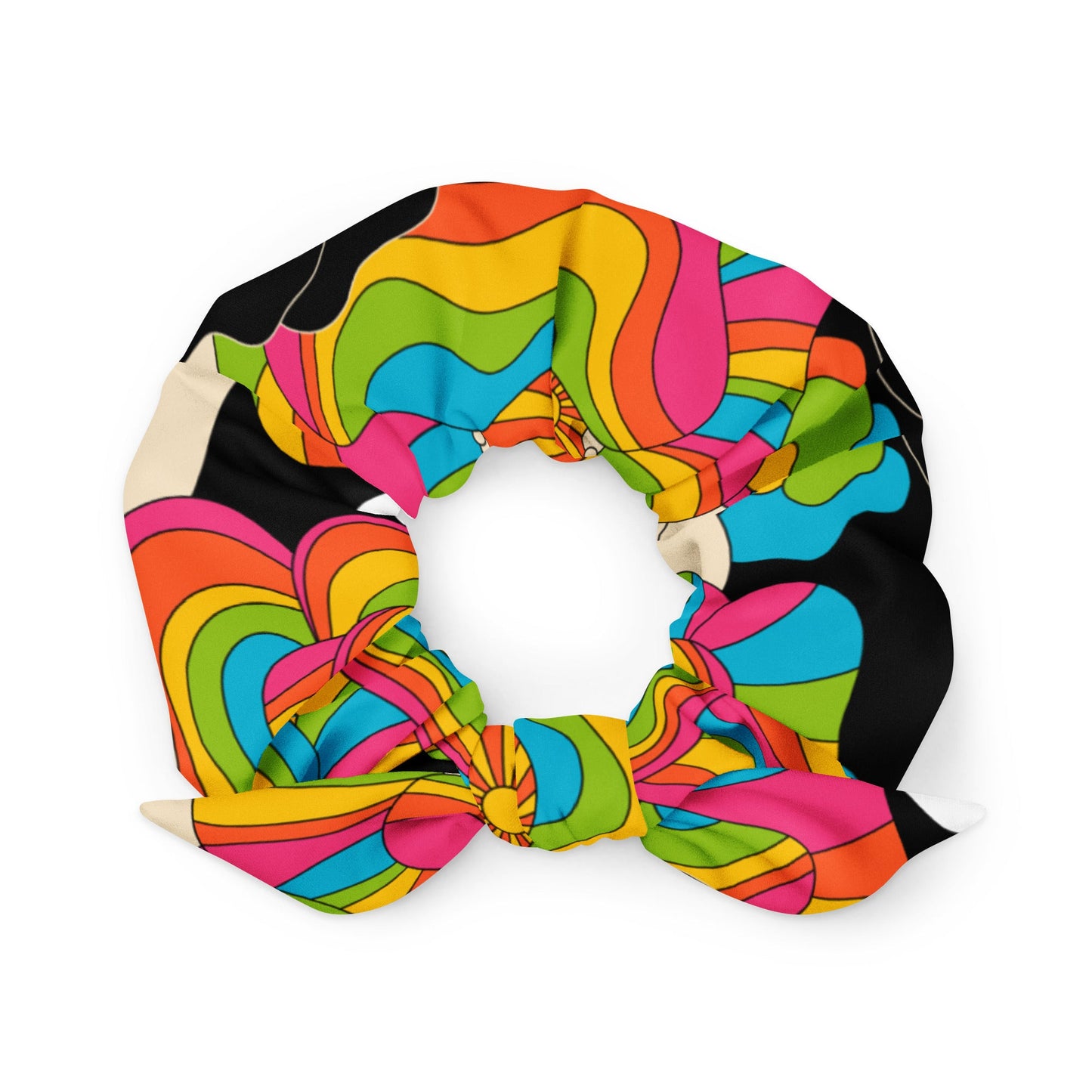 Scrunchie - RAINBOW POPPY - Bold rainbow poppies print Default Title