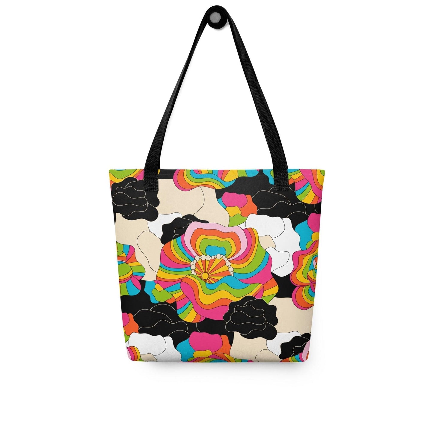 Tote bag - RAINBOW POPPY - Bold rainbow poppies print Default Title