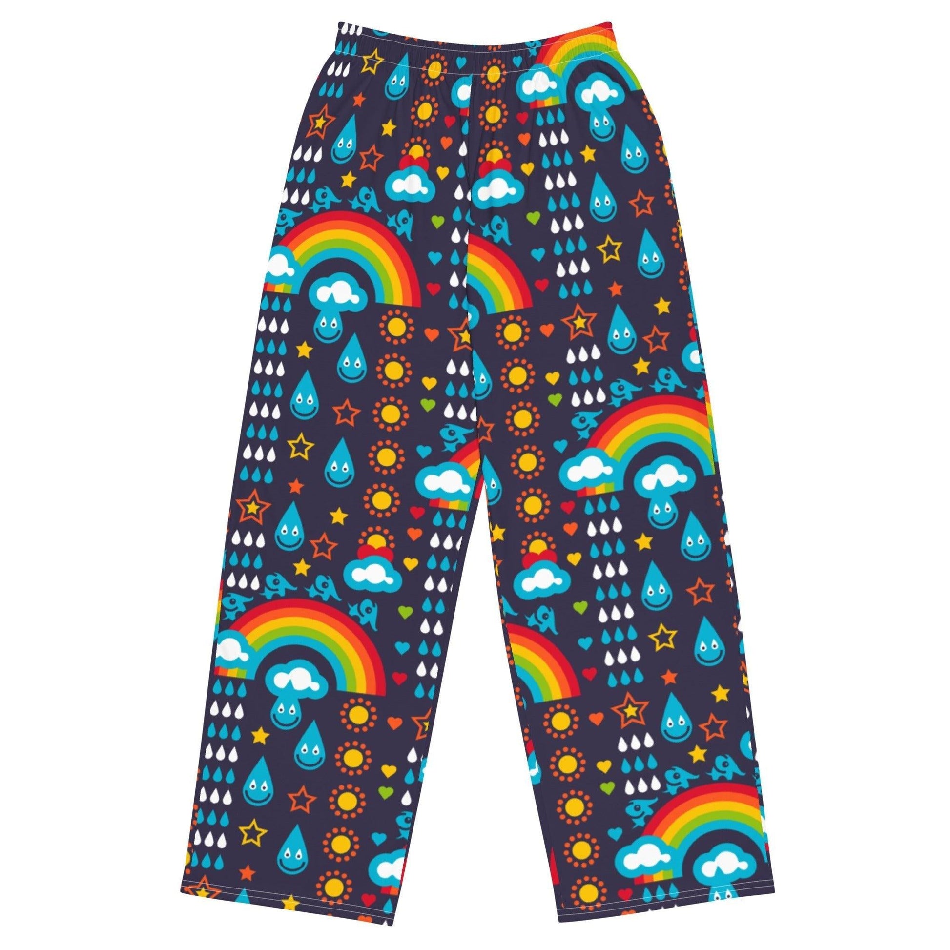 Pants - RAINBOWPHANT blue - Rainbows and elephants print 6XL