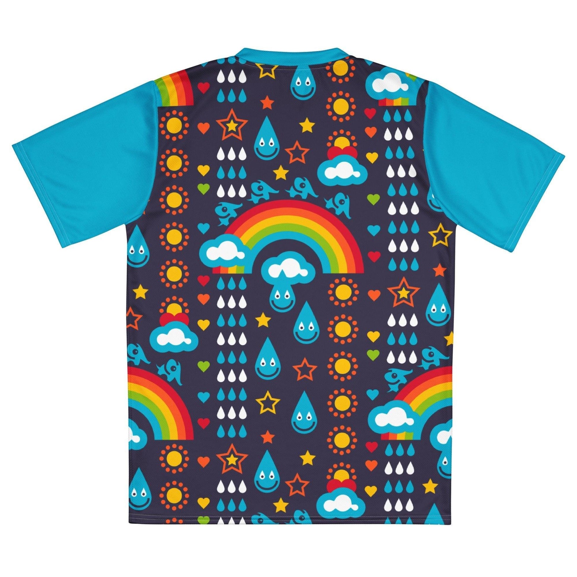 Sports Jersey - RAINBOWPHANT blue - Rainbows and elephants print