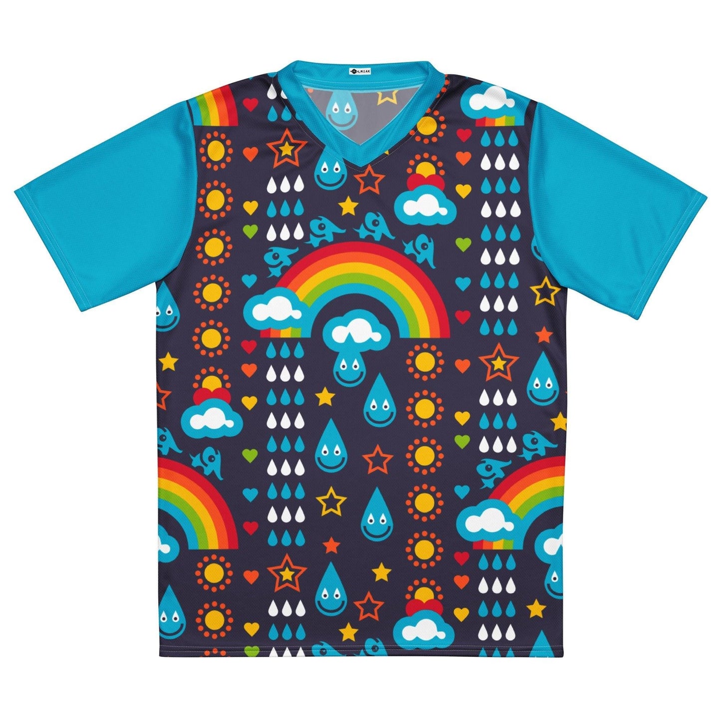 Sports Jersey - RAINBOWPHANT blue - Rainbows and elephants print 6XL
