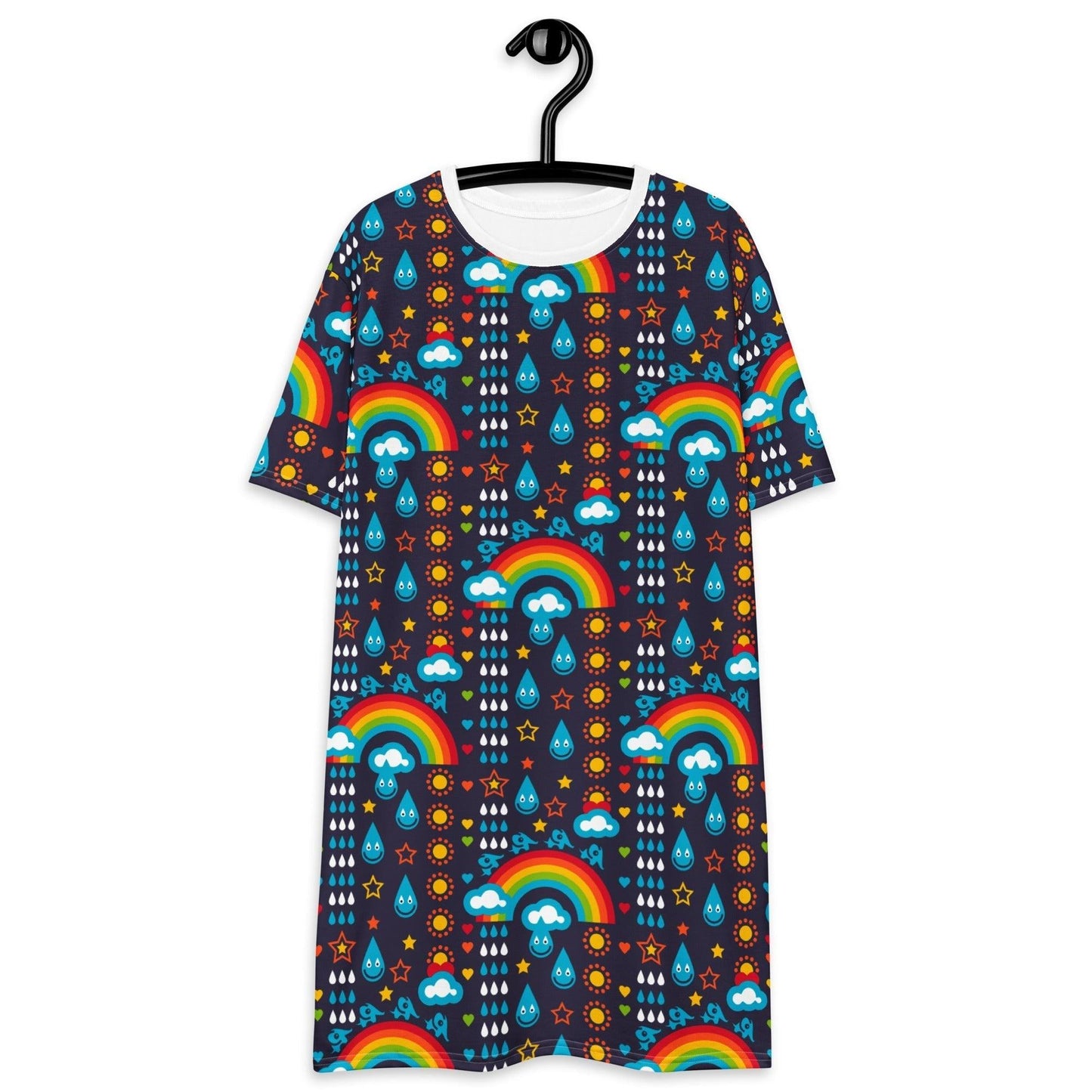 T-shirt dress - RAINBOWPHANT blue - Rainbows and elephants print 6XL