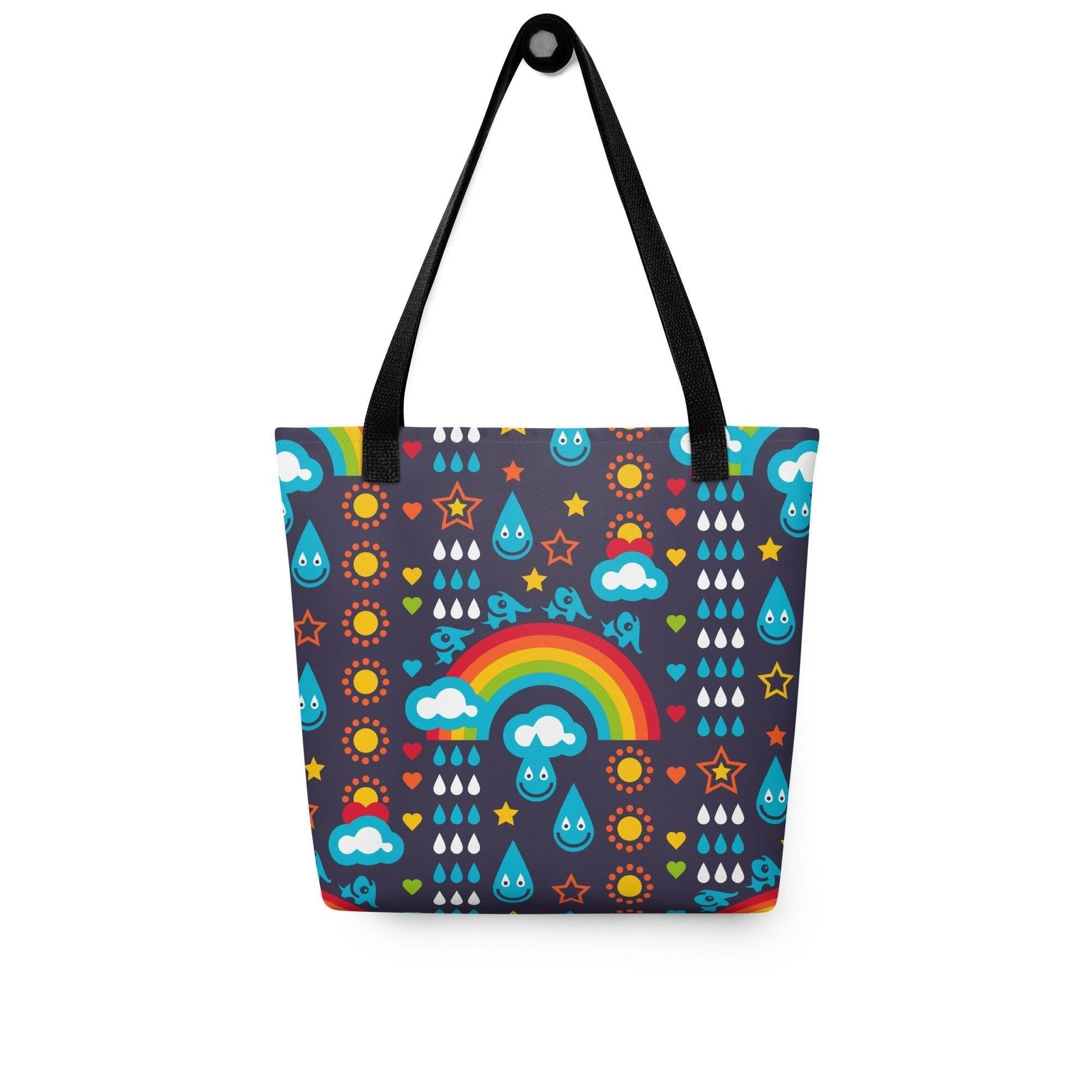 Tote bag - RAINBOWPHANT blue - Rainbows and elephants print Default Title