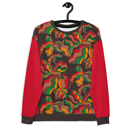Sweatshirt - SASSY IRIS retro - Bold iris flower print 3XL