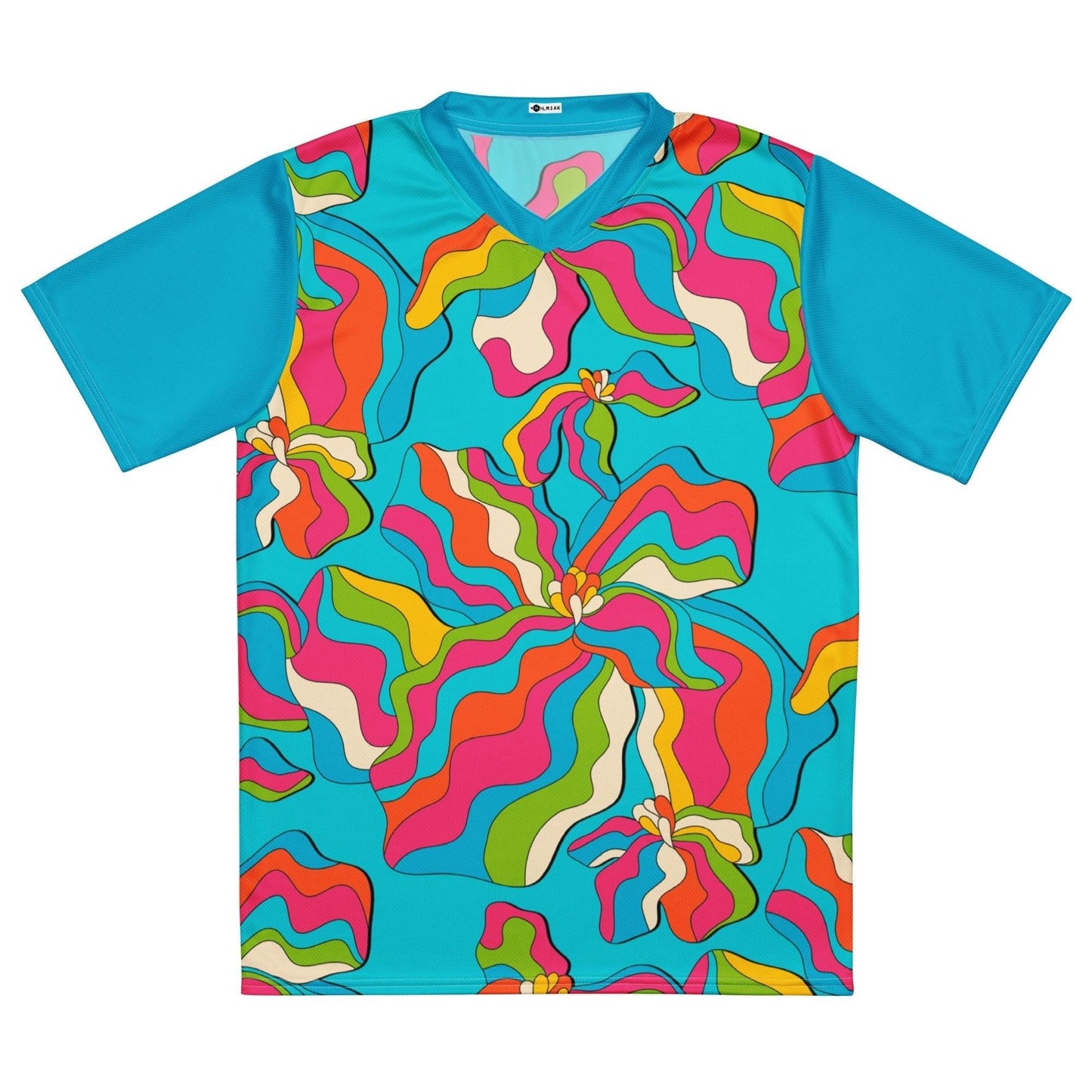 Sports Jersey - SASSY IRIS turquoise - Bold iris flower print 6XL
