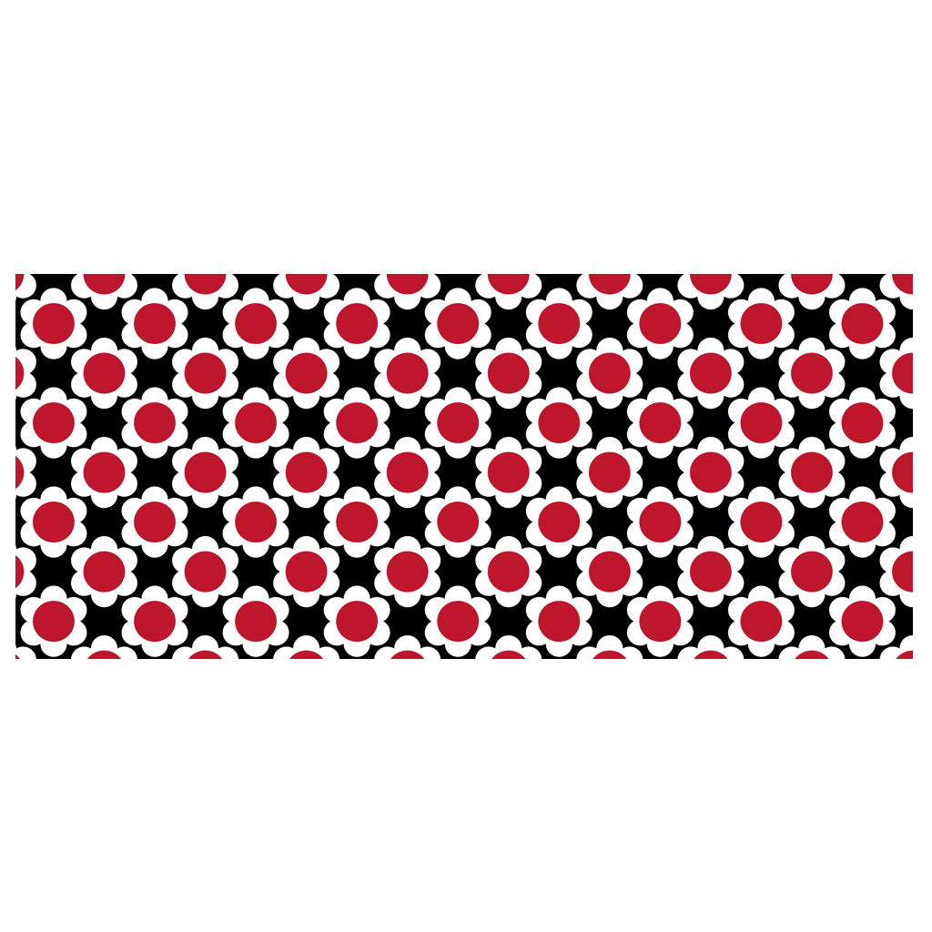 Scarf - ELLIE red white black - Classic floral print