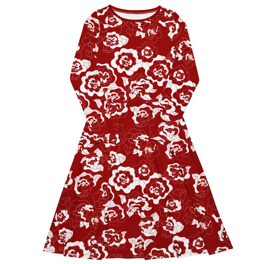 Midi Dress - SERENITY scarlet