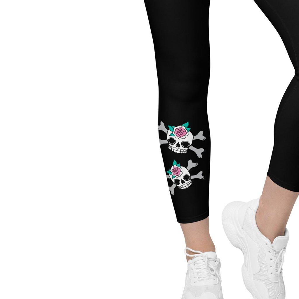 Leggings With Pockets - SKULLROSE in black