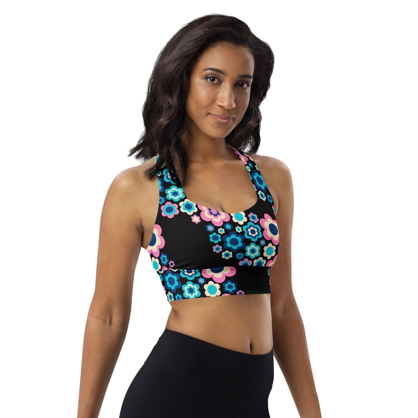 Sports bra - FLORA FOREVER sweet - Floating flower print