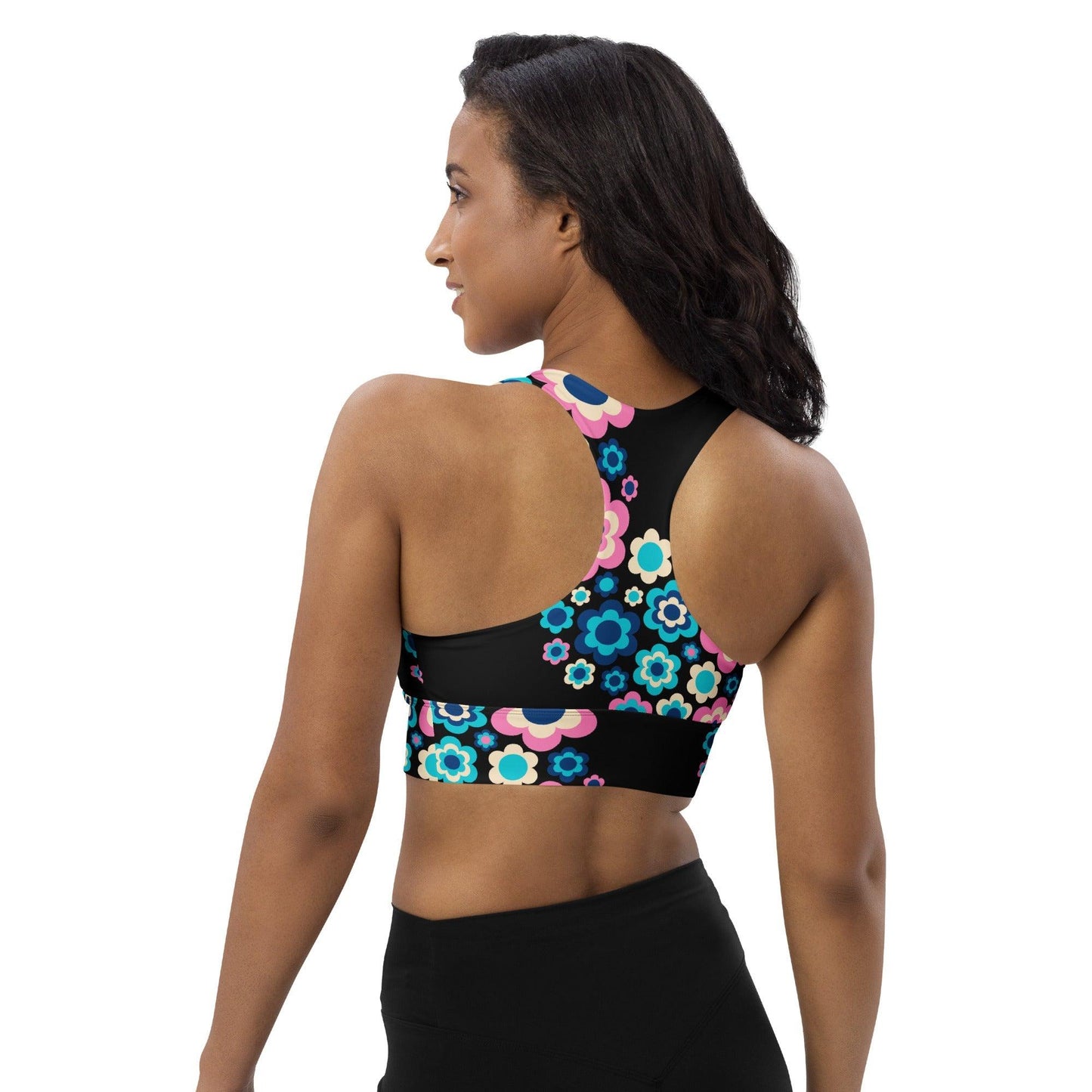 Sports bra - FLORA FOREVER sweet - Floating flower print