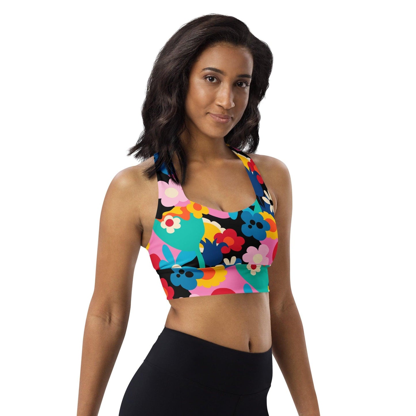 Sports bra - FLORALEI - Artsy flower print