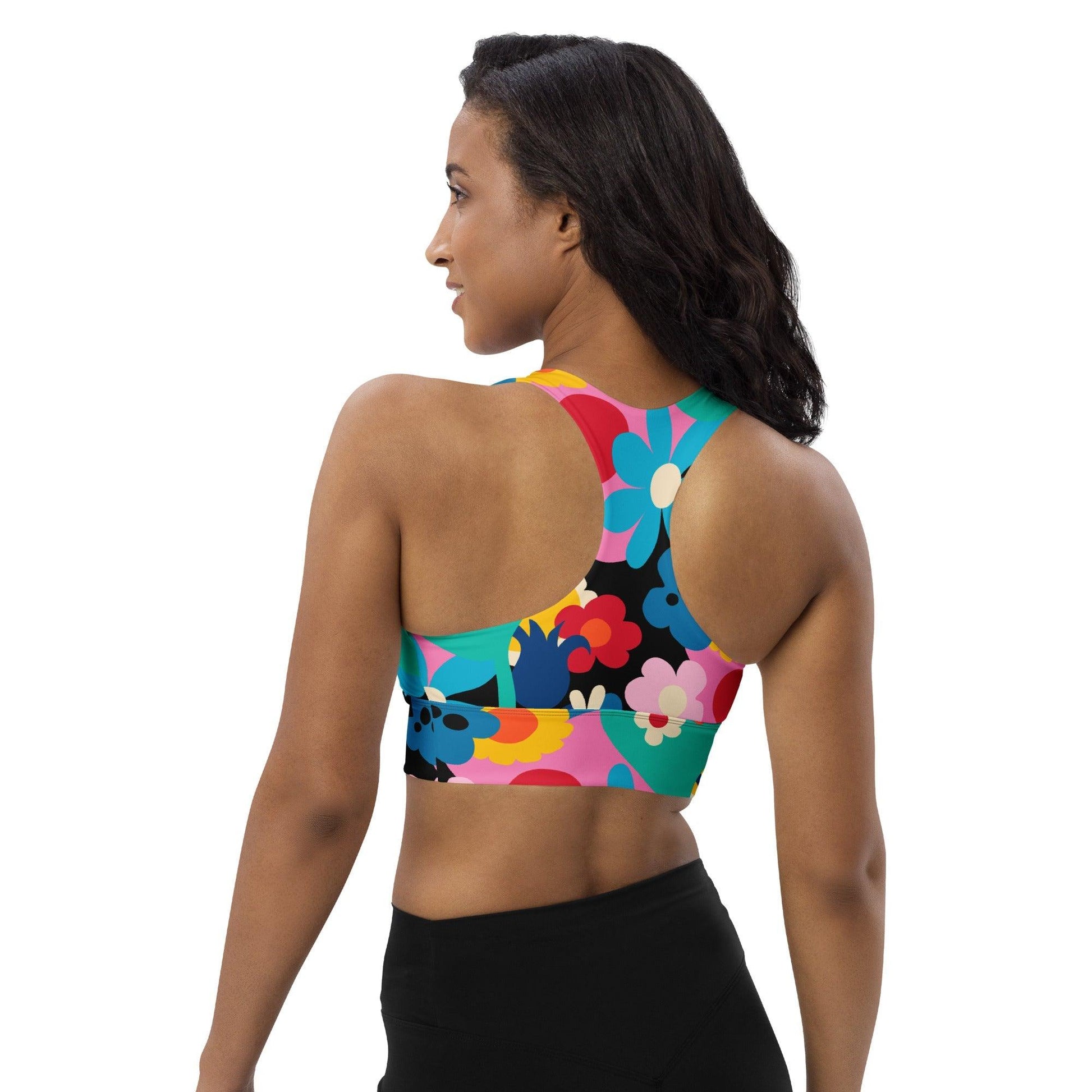 Sports bra - FLORALEI - Artsy flower print