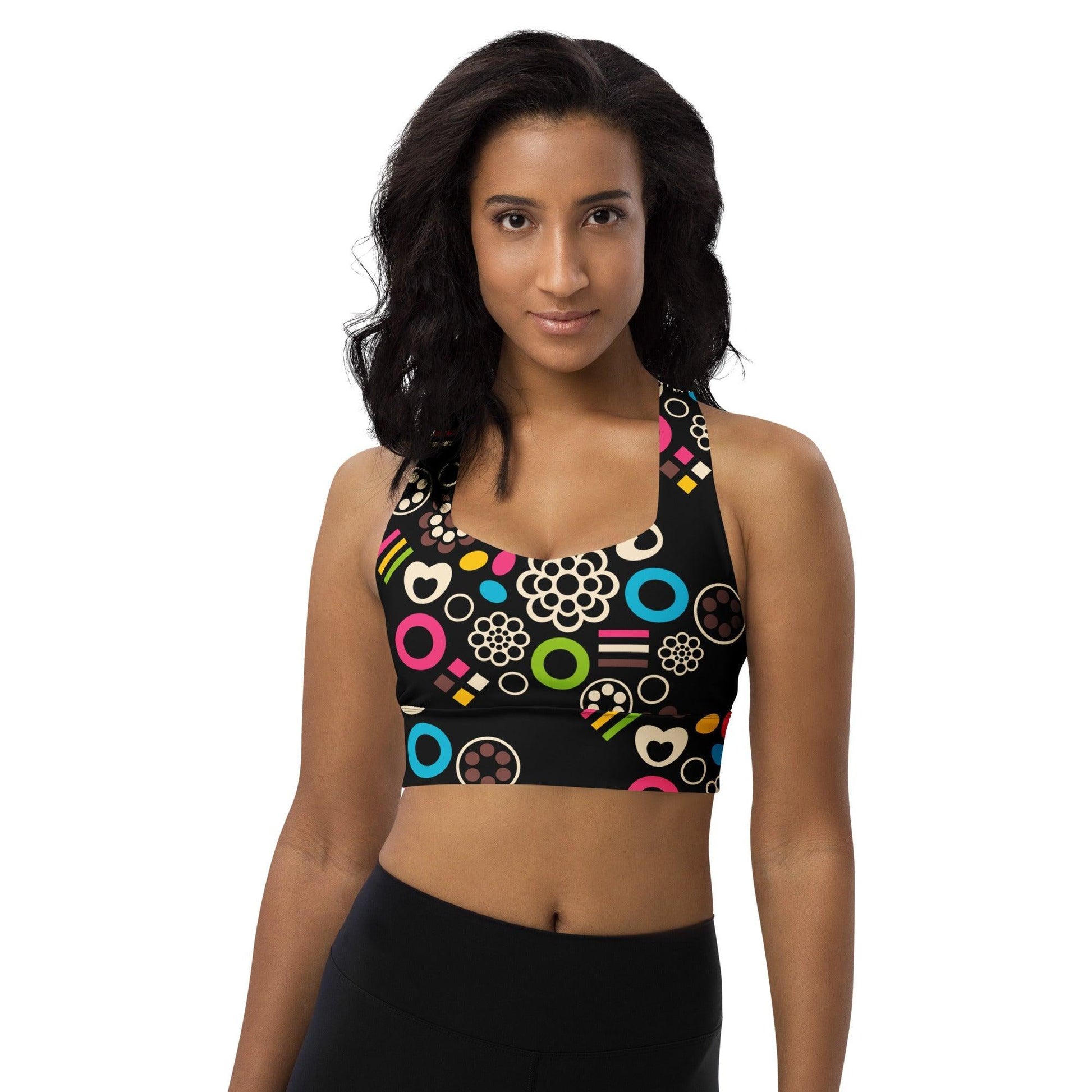 Sports bra - FOREVER SWEET - Colorful candy mix print 3XL