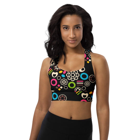 Sports bra - FOREVER SWEET - Colorful candy mix print 3XL