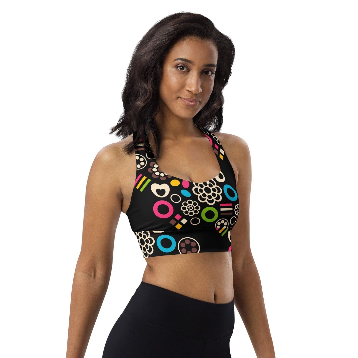 Sports bra - FOREVER SWEET - Colorful candy mix print