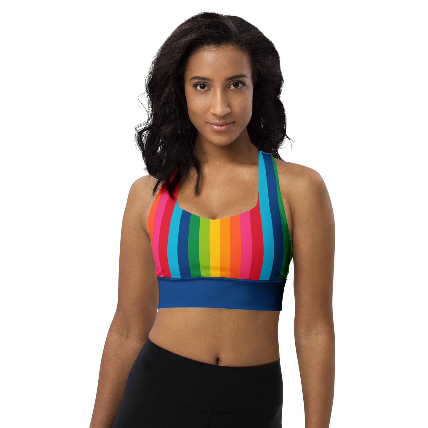 Sports bra - RAINBOW STRIPE vertical 3XL