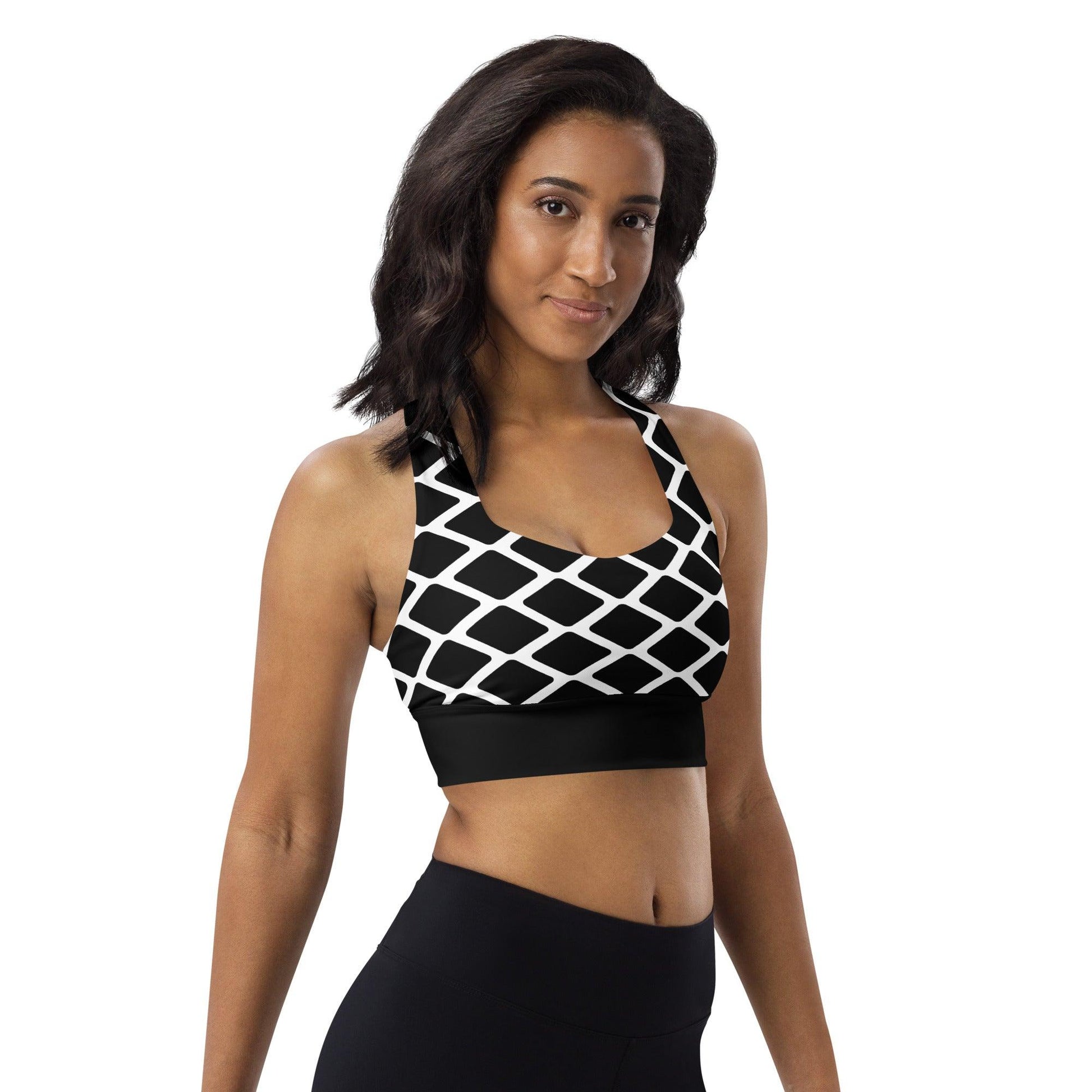 Sports bra - SHALMIAKKI black - SHALMIAK print