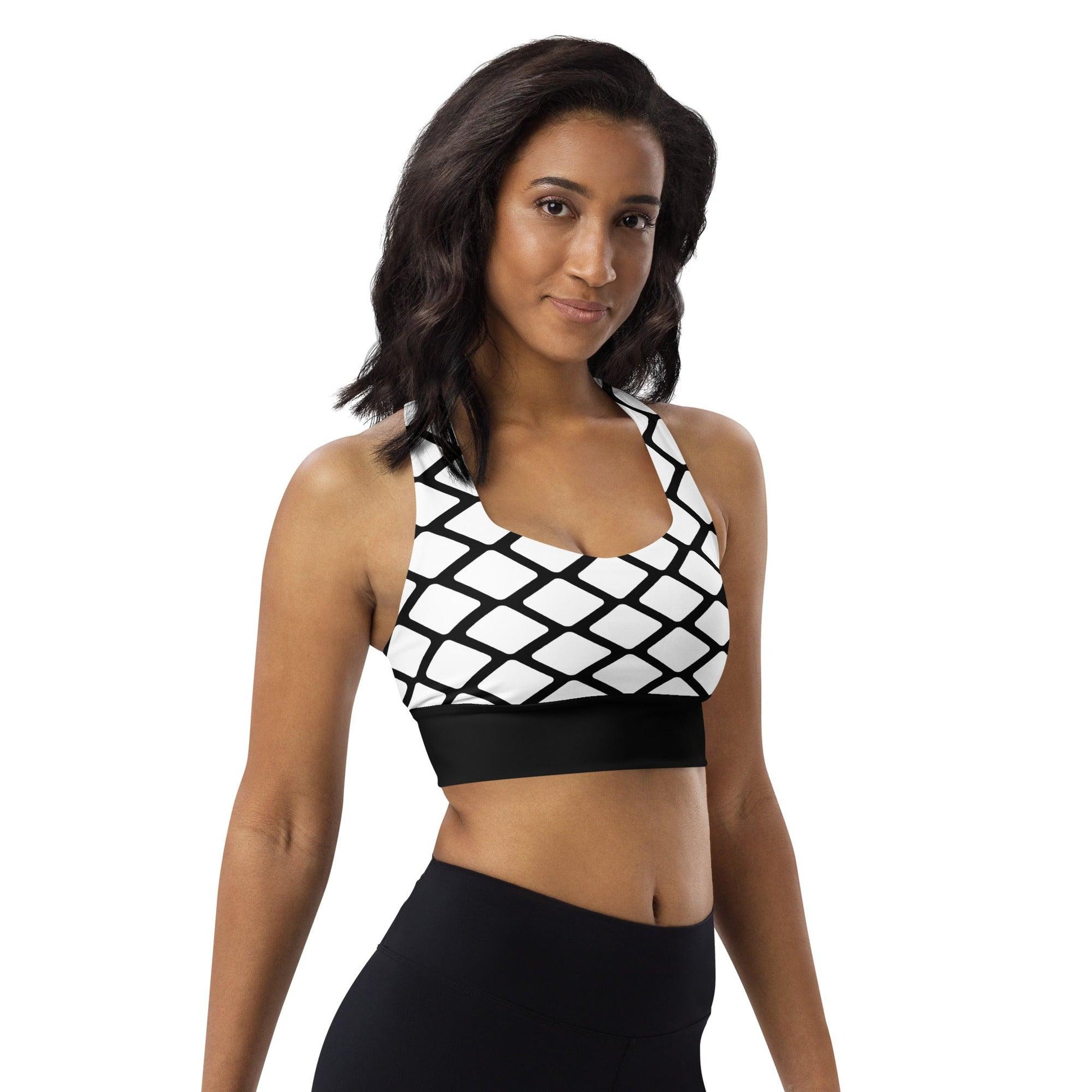 Sports bra - SHALMIAKKI white - SHALMIAK print