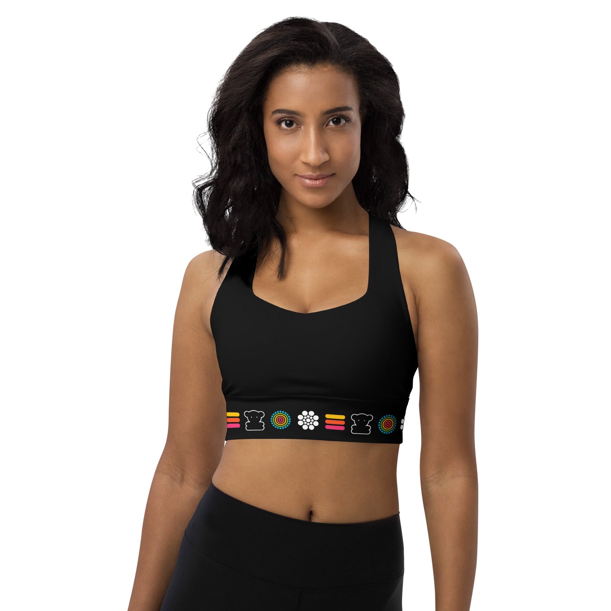 Sports bra - SWEET CANDY stripe - Colorful candy print 3XL