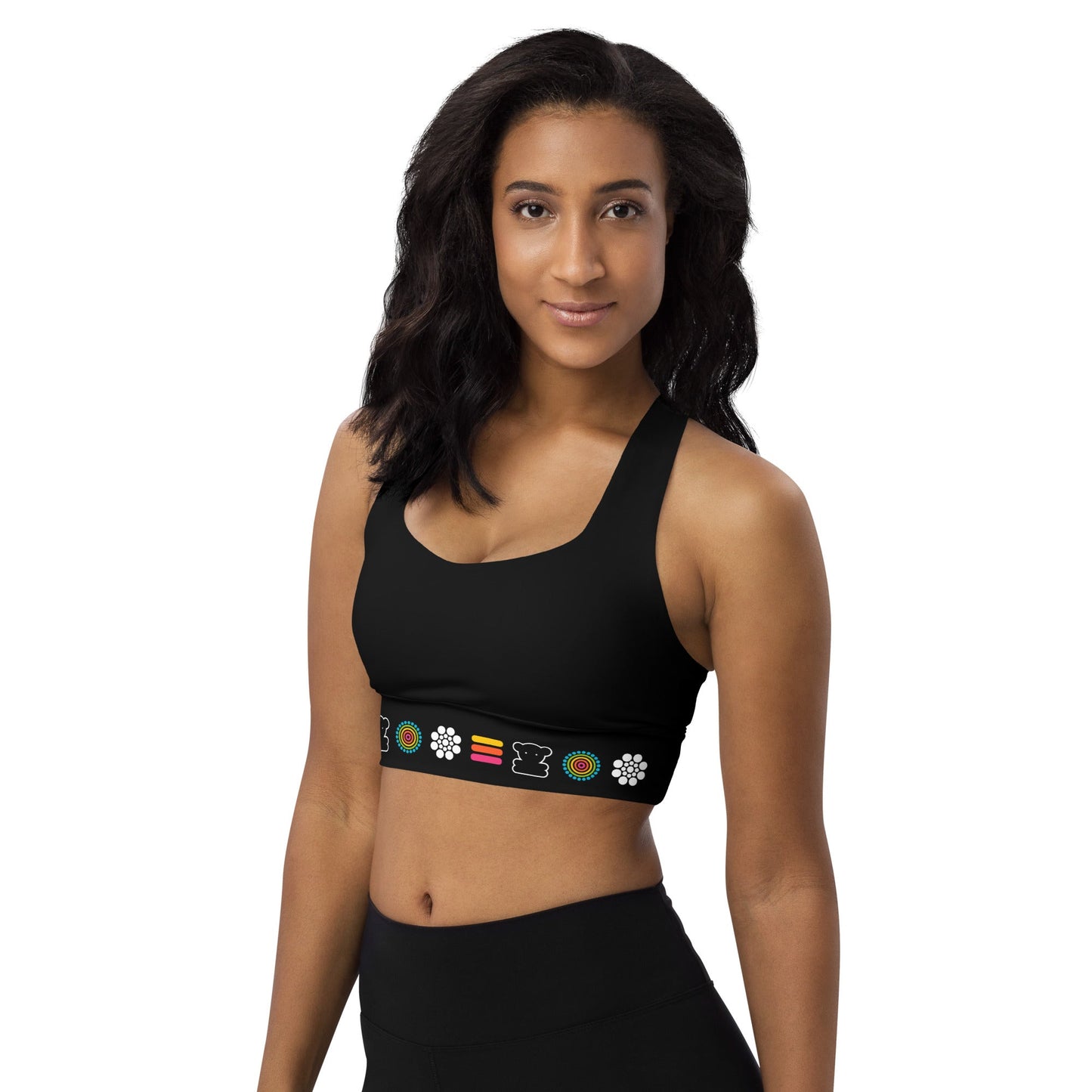 Sports bra - SWEET CANDY stripe - Colorful candy print