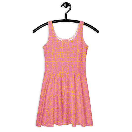 Skater Dress - STONE SPIRIT pink yellow