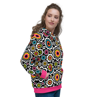 Hoodie - SUGAR BLOOM - Playful candy flowers print