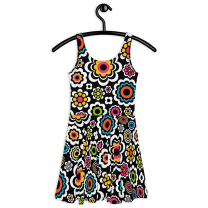 Skater dress - SUGAR BLOOM - Playful candy flowers print