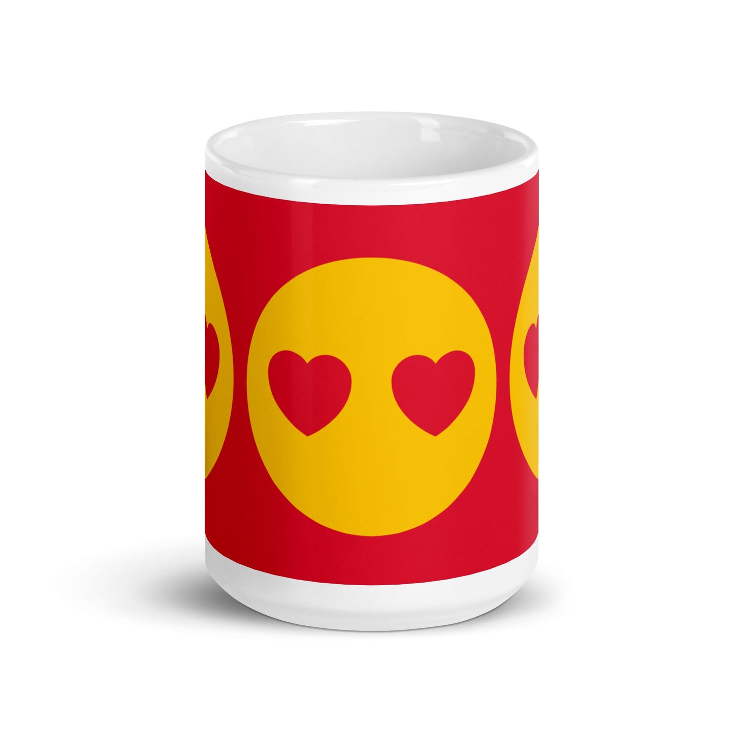 Mug - SUPERHAPPY :) - Sunshine and hearts print
