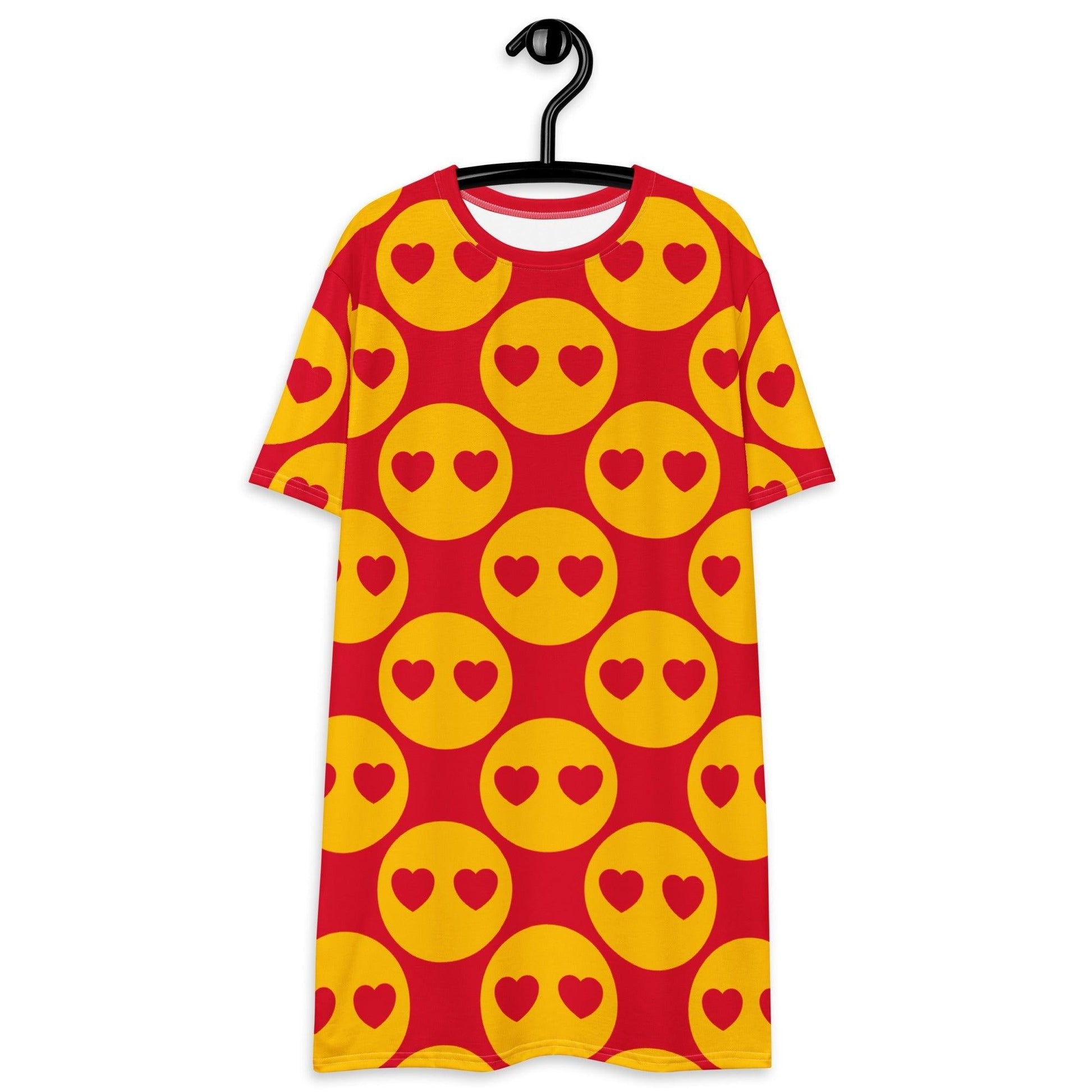 T-shirt dress - SUPERHAPPY - Sunshine and hearts print 6XL