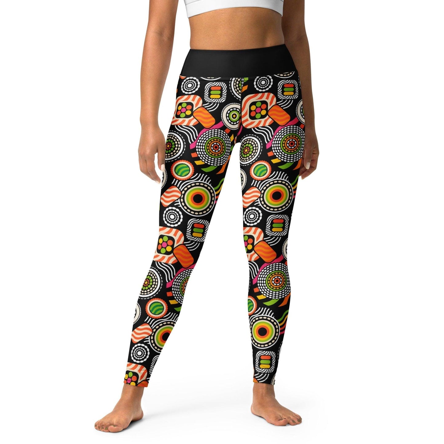 Yoga leggings -2- SUSHIPOPS - Colorful sushi print XL
