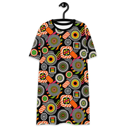 T-shirt dress - SUSHIPOPS - Colorful sushi print 6XL