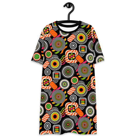 T-shirt dress - SUSHIPOPS - Colorful sushi print 6XL