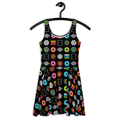 Skater dress - SWEET CANDY - Colorful candy print 3XL