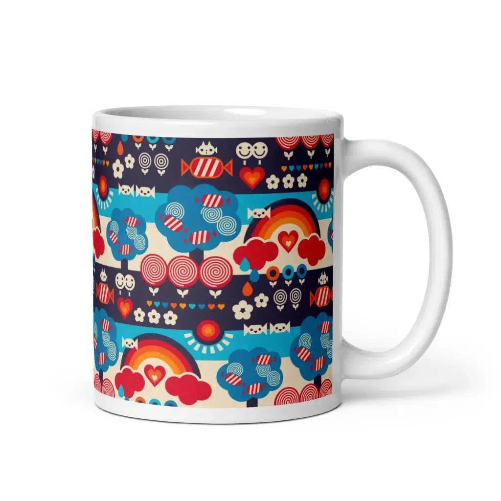 Mug - SWEET DAYS blue - Vintage candy print
