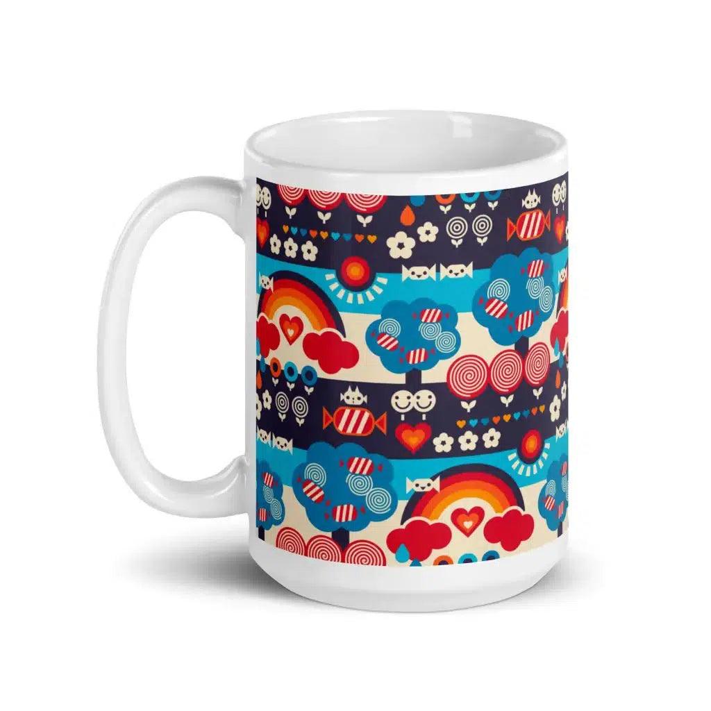 Mug - SWEET DAYS blue - Vintage candy print